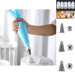 짤주머니 깍지 6종세트/연결/어댑터/커플러/틀/꽃/모양/나뭇잎/마카롱/반죽/머랭/데코/머핀/만들기/장식