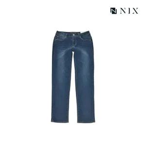 닉스닉스여성 기모 M톤 워싱 스트레이트핏 데님 팬츠_FNLWCD 795568