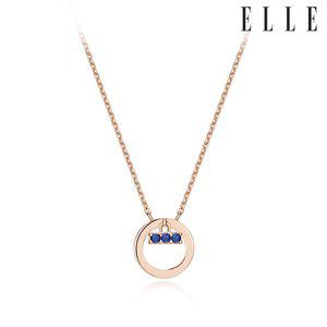[엘르주얼리] 블루 포인트 후프 목걸이 ELBRNN025