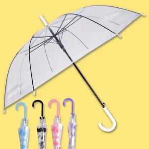 투명 비닐 우산 일회용 원터치 가벼운 땡땡이 휴대용 반자동 추천 예쁜 도트 접이식 편의점