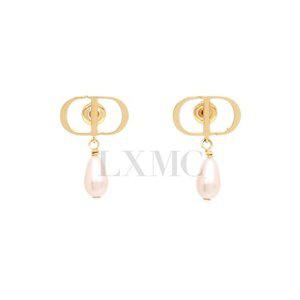 [디올]디올 진주 귀걸이 골드 Petit CD 진주 이어링