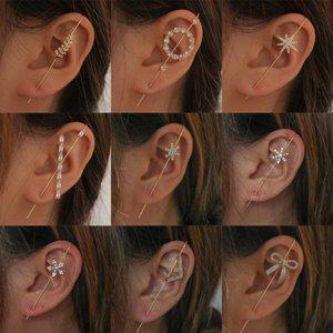 큐빅 이어커프 컬렉션 피어싱 후크 귀걸이 주얼리 고급 10종 크롤러 진주 ver.03