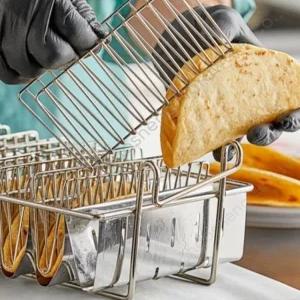 업소용 타코 튀김틀 브리또 또띠아 쉘 만들기 대형 스텐 채망 홀더