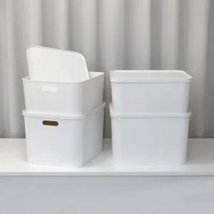 국내제작 2개 4개세트 엔드세이브 손잡이 뚜껑 수납정리함 리빙박스 옷 소품 박스 팬트리 수납함