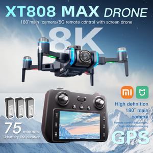 Xiaomi Mijia XT808GPS 드론 4K 전문 HD 듀얼 카메라 8K Dron 브러시리스 모터 5G WIFI FPV 접이식 RC 쿼드