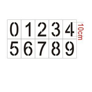 도안 도색판 도색 스텐 숫자 얇은 PVC 스프레이 공예용