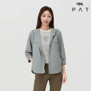 [PAT 여성] 후드 아우터형 솔리드 셔츠_1J61537