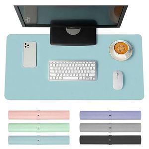 마우스 장패드 pu 가죽 방수 키보드 데스크매트 80x40