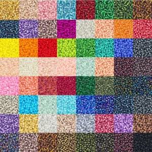 비즈팡 [B20-00]미유키비즈 시드비즈 2mm 90종 모음 (대량) ,1팩(500g)