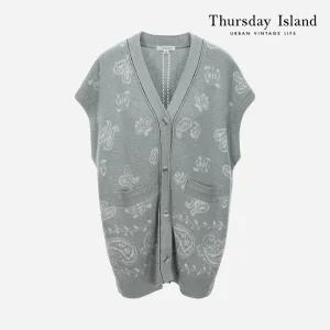 [Thursday Island] 페이즐리 박시 오픈 베스트(T228MVT238W)