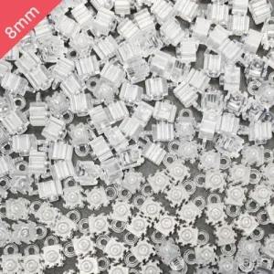 [룰루핑거] 디폼고리블럭 8mm 투명 transparent white 100pcs 1S-02-501