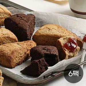 [다신샵] 백밀가루&설탕NO 통밀당 저당스콘 3종 6팩(초코/대파/플레인) / 저당빵 통밀빵 식단관리