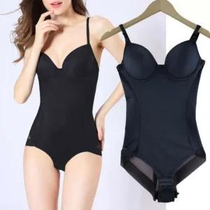 슬림핏 심리스망사배색 올인원 바디수트 보정속옷