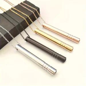 금연목걸이 티타늄 금연파이프 담배대용 담배대체 담배호루라기 금연도움 호흡펜던트