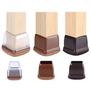 식탁 의자받침대 층간소음 캡 투명 원형 사각 바닥 긁힘방지 패드 가구 다리 의자 고무 패킹