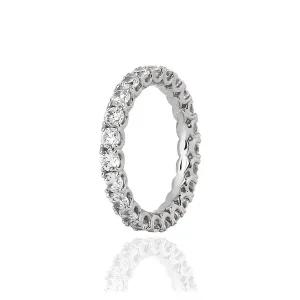 [샤밍주얼리]랩 다이아 가드링 반지 2.5미리 이터니티 풀 세팅 테니스 결혼 기념일 생일 여자 선물