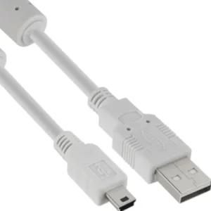 USB A to 미니5핀선 케이블 3m 페라이트코어 노이즈필터