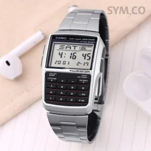 [카시오] DBC-32D-1A 데이터 뱅크 스퀘어 전자 계산기 남자 메탈 손목시계 c