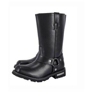 가고일 벨 남성용 하네스 스트랩 모터사이클 가죽 부츠 방수 바이커 - 로우 힐 라이딩