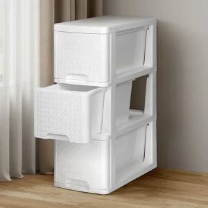 플라스틱서랍장 3단 서랍 미니작은 폭좁은 수납장 슬림 틈새수납