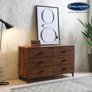 [잉글랜더]앤티카 멀바우 1200 6단 와이드 서랍장