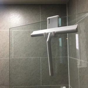 실리콘 핸드 스퀴지 스퀴즈 일체형 거치대 창문 욕실 거울 타일 유리닦기 물청소 물기제거