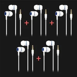 디보이스 IBE-W10 고감도 커널형 이어폰 3.5mm 3극 번들 5개 1세트 화이트