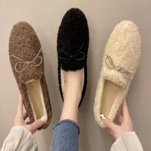뽀글이 여성 후리스 여자 겨울 털단화 털로퍼 모카신