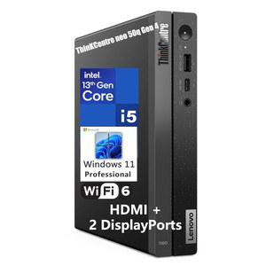 레노버 씽케이센터 네오 50q 4세대 타이니 1L 비즈니스 미니 데스크톱 컴퓨터 13세대 인텔 8코어 i5 13420H 비트 i7 1355U 16GB DDR4 RAM 512GB PCIe SSD 디스플레이포트 2개 WiFi 6 Win 11 Pro 벤트이어