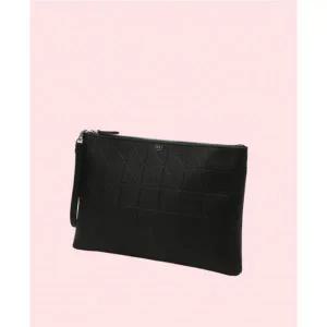 닥스 액세서리 클러치 가방 L Size GRID MAXI 그리드 맥시 블랙 패턴엠보 소가죽 레더 3893684