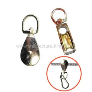 니켈 도르래 다이캐스팅 도르레 스위블 국기차 헬스 와이어 로프 연결 캐스팅 폴리블럭 360도 회전 하강기 등강기 국기봉 서스 미니 소형 베어링