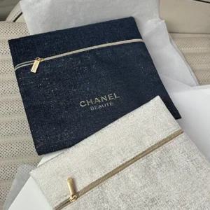 샤넬뷰티골드펄 베이지 파우치 / 샤넬뷰티골드펄 네이비파우치