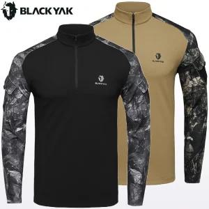 블랙야크 남성 택티컬 기모 컴뱃셔츠 집업 겨울 긴팔 등산 티셔츠 1BYTSW4019