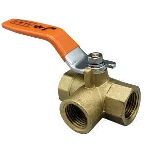 국산 삼방 볼밸브 15A 신주 3방향 밸브 수도 배관 파이프 연결