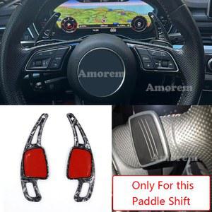 탄소 섬유 스티어링 휠 ABS 패들 시프트 아우디 A3 A4 A5 Q3 Q7 S3 S4 S5 SQ5 2017 2018 2019