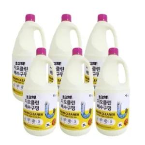 지오클린 배수구펑 2L x 6입 배수구클리너 악취제거 부식방지