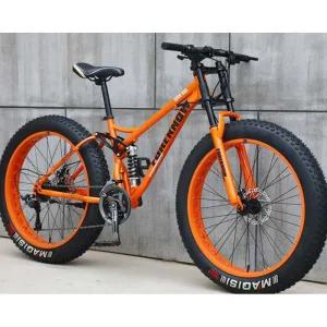 광폭 타이어 팻바이크 산악자전거 변속 라이딩 속도