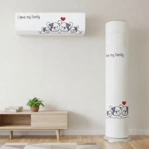 LG 삼성 투인원에어컨커버 먼지 곰팡이 차단 인테리어 (패밀리곰돌이디자인커버)