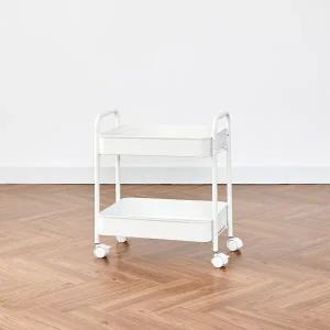 [모던하우스] ON 나사없이 쉽게 조립하는 2단 메탈트롤리 화이트