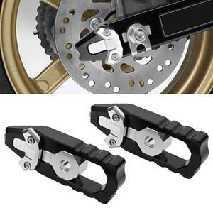 카니투 2Pcs 블랙 스윙암 텐셔너 액슬 조절기, 빌렛 알루미늄 모터사이클 리어 액슬 체인 스풀 모드 체인 조절기 혼다 그롬 125 2014-2021용 공구