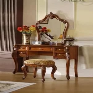 공주화장대 우드 엔틱 화장대 콘솔 세트  서랍장 심플 입식 스톨 고급