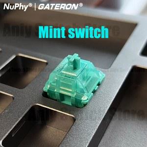 Gateron NuPhy 민트 스위치 선형 37gf 5pin 공장 윤활 AULA F75 AJAZZ AK820 용 가벼운 힘 기계식 키보드