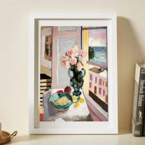 A4 상장 그림 작품 사진 인테리어 우드 액자 화이트 상장액자 명화액자