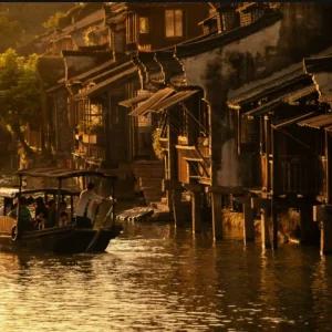 [상하이, 석식포함]주가각수향마을 노을감상(나룻배포함)+콘래드호텔 뷔페식(전통부채)