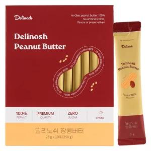 딜리노쉬 짜먹는 땅콩버터 스틱포, 1개, 250g 티타임 모임 티타임 브런치모임 티타임 파인다이닝 티타임 카