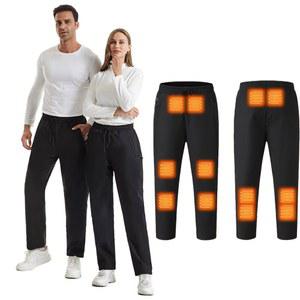 오토바이 방한바지 겨울용 12구역 USB 발열 바지 스마트 전기 캐주얼 하이킹 스포츠 솔리드 히팅