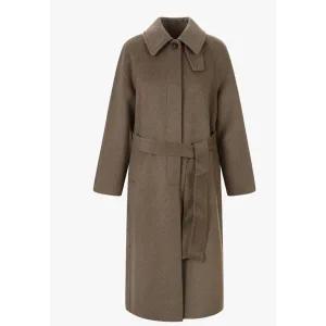 [JJ지고트](천안아산점)울 캐시미어 혼방 벨티드 핸드메이드 코트 GRCA0CTR51