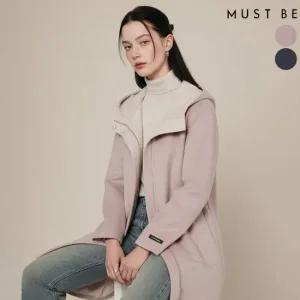 [머스트비] 여성 핸드메이드 히든 지퍼 후드 코트