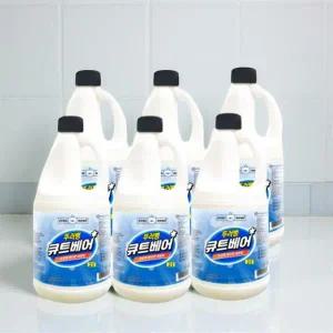 변기통 막혔을때 변기 막힘 뚫어펑 싱크대 만능 관통기 오수 배수관 액체 2L 6개입