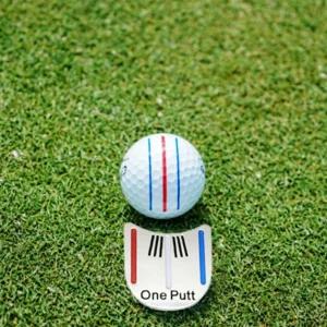 one putt 트리플트랙 골프볼마커 볼마커 공마커 모자클립 볼골프볼마커 볼마크 퍼팅라인